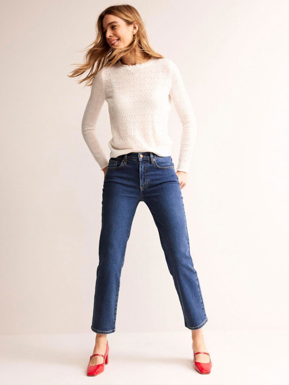 Boden Women's Cigarette Straight Leg Mid Rise‎ Jeans Staple Capsule Casual NWT - Picture 2 of 12